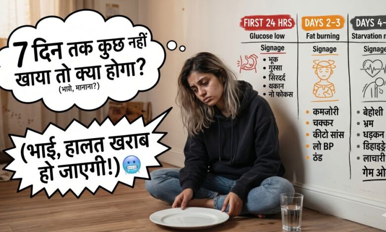 What happens if you don't eat anything for 7 days?