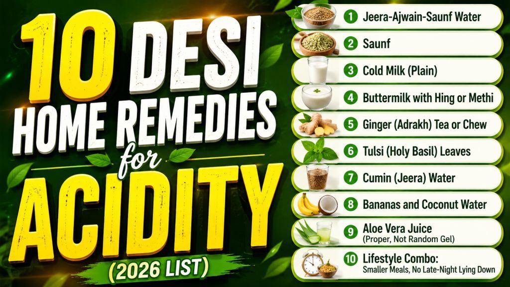 10 Desi Home Remedies for Acidity (2026 List)