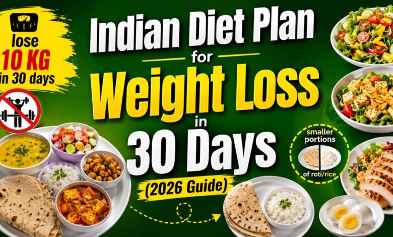 30-Day Indian Diet Plan for Weight Loss (No Gym, No Starving)