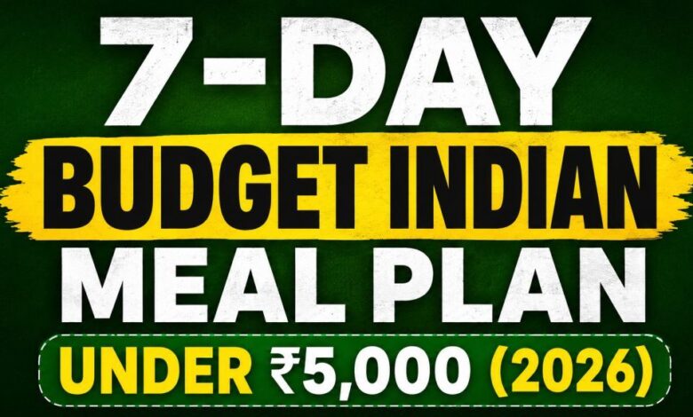 7-Day Budget Indian Meal Plan Under ₹5,000 (2026)
