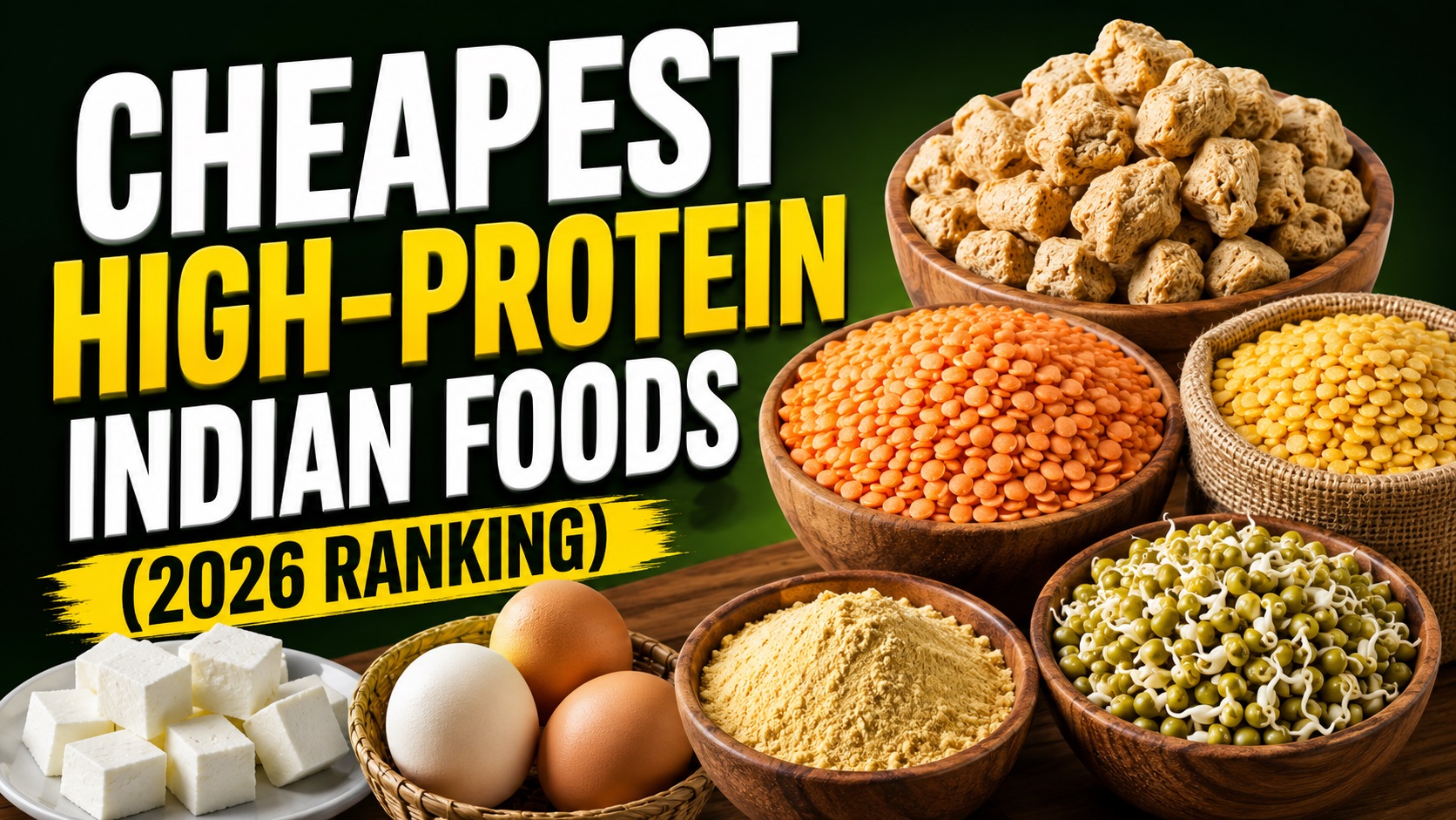 Cheapest High-Protein Indian Foods (2026 Ranking)