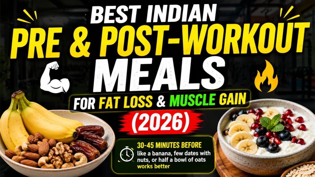 Best Indian Pre & Post-Workout Meals for Fat Loss & Muscle Gain (2026)