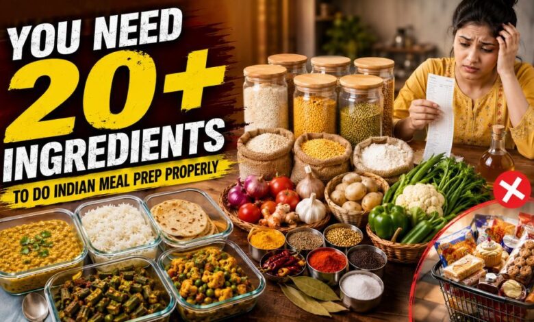 You need 20+ ingredients to do Indian meal prep properly