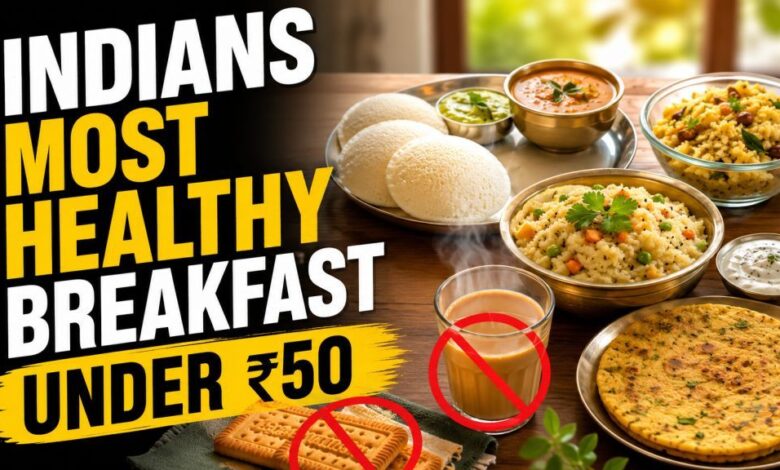 what is a healthy Indian breakfast under 50 rupees